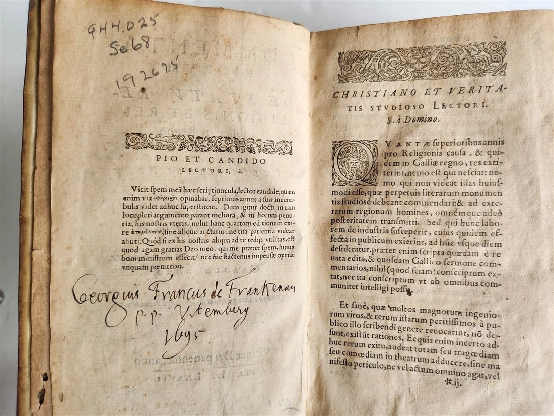 1577 HISTORY OF RELIGIOUS WARS in FRANCE antique vellum bound 16th CENTURY - 13