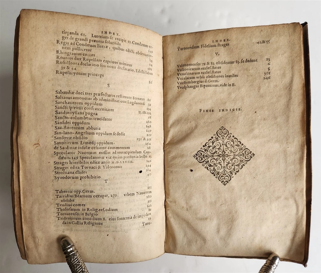 1577 HISTORY OF RELIGIOUS WARS in FRANCE antique vellum bound 16th CENTURY - 8