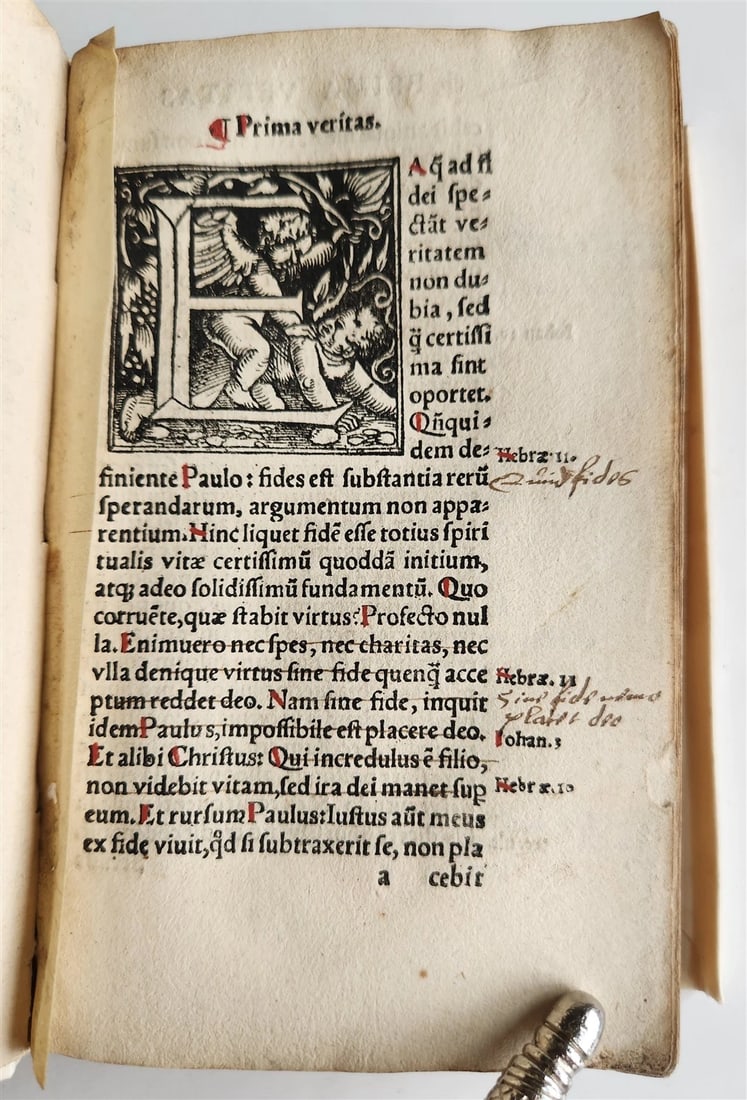 1533 POST-INCUNABULA THEOLOGY in LATIN antique ANCIENT VELLUM MANUSCRIPT BINDING - 14