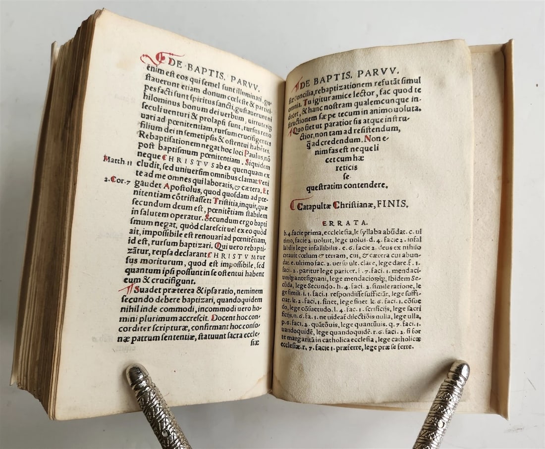 1533 POST-INCUNABULA THEOLOGY in LATIN antique ANCIENT VELLUM MANUSCRIPT BINDING - 7