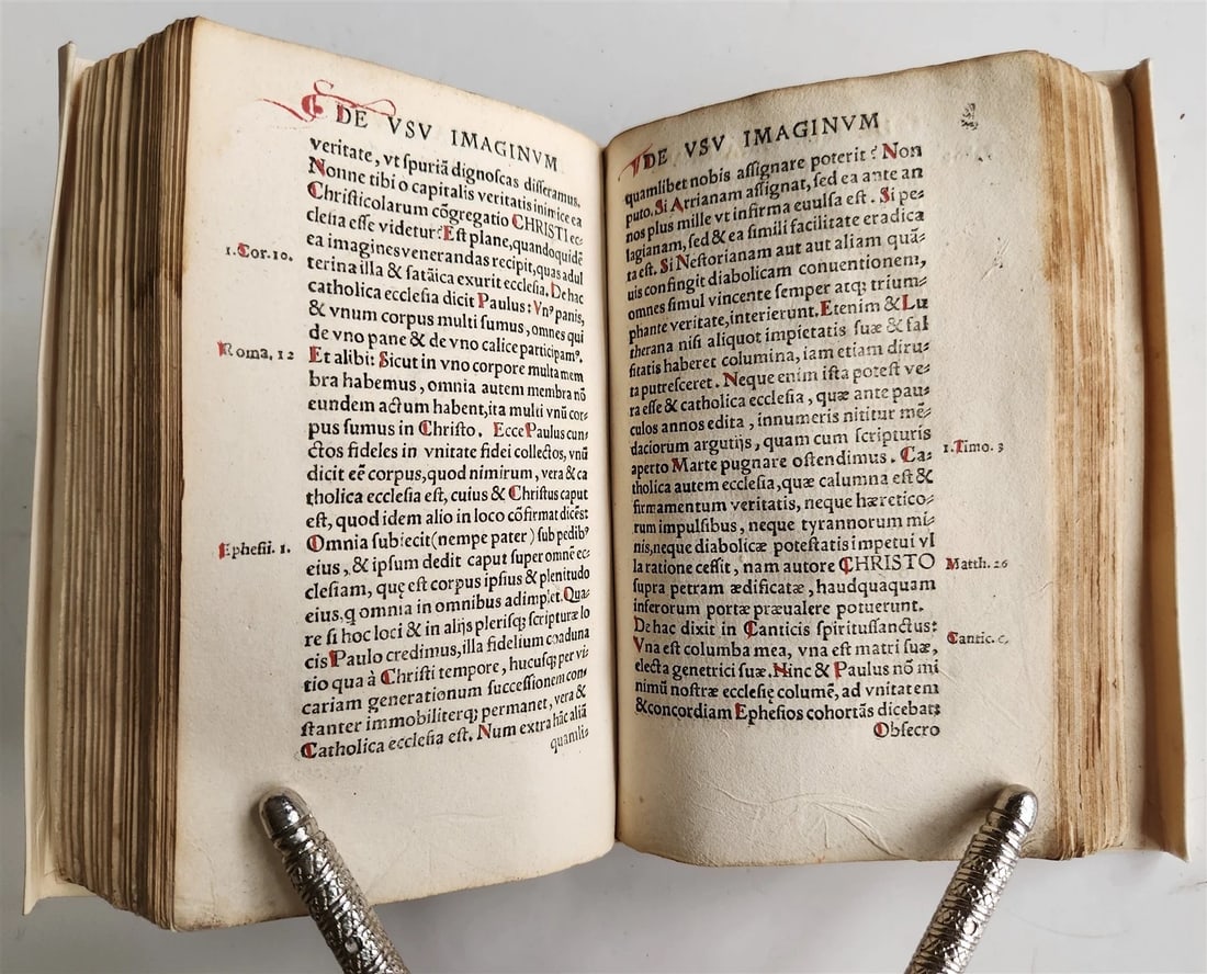 1533 POST-INCUNABULA THEOLOGY in LATIN antique ANCIENT VELLUM MANUSCRIPT BINDING - 8