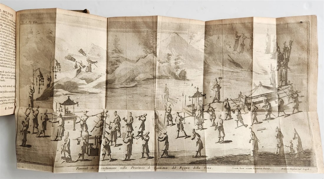 1721 TRAVELS to CHINA by Gio. Gemelli ILLUSTRATED antique VELLUM BINDING (1 of 14)