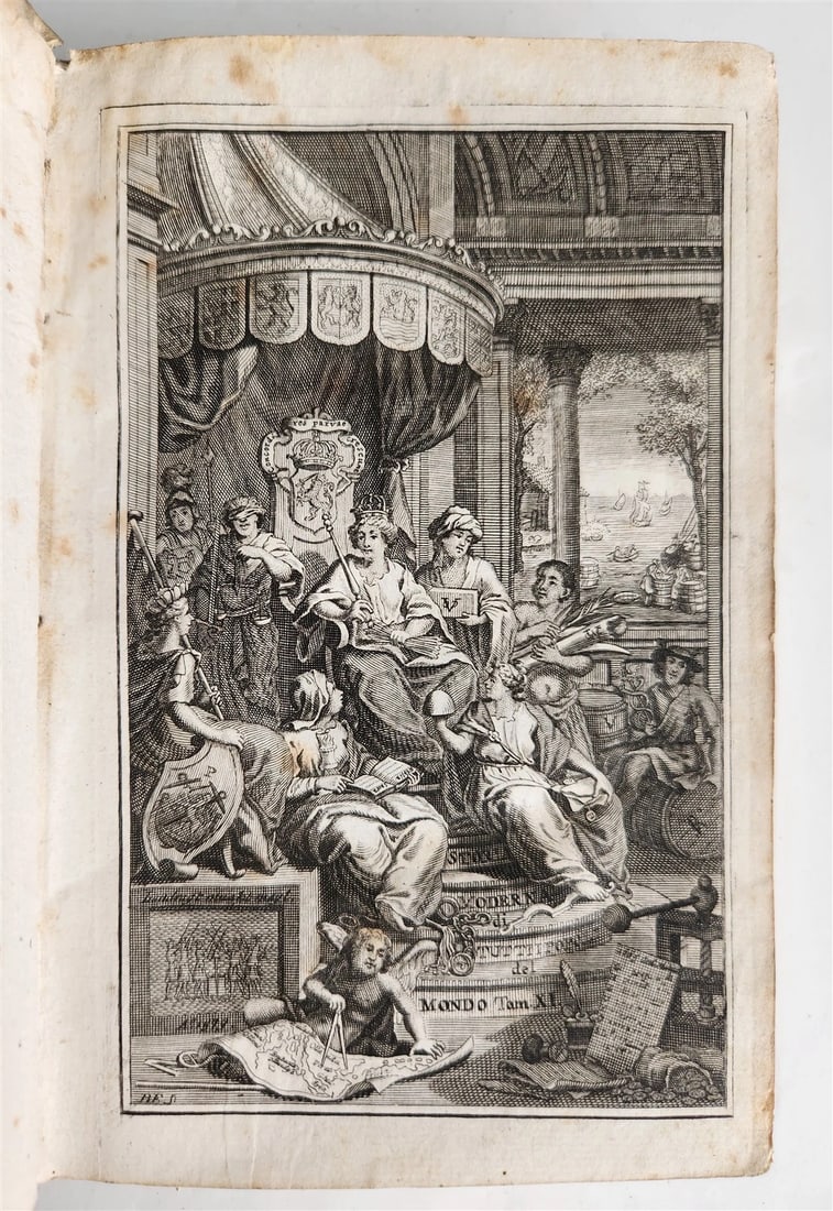 1745 HISTORY of HOLLAND antique ILLUSTRATED w/ & MAP - 3