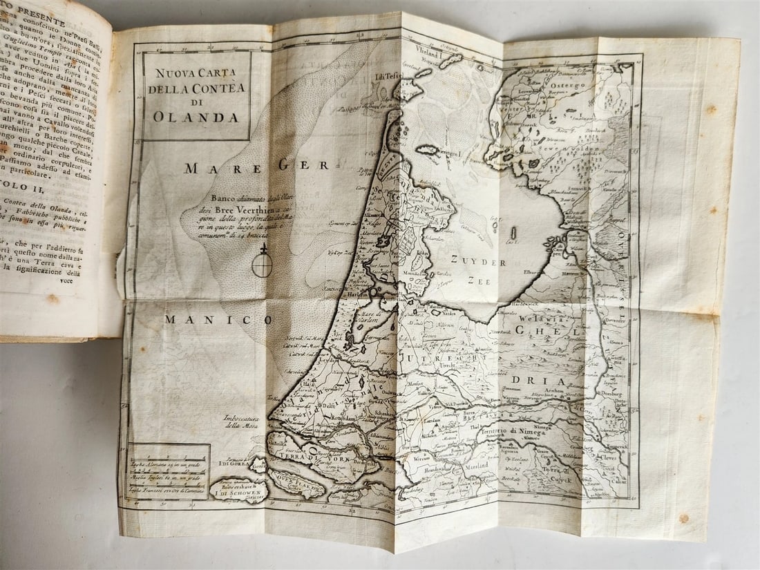 1745 HISTORY of HOLLAND antique ILLUSTRATED w/ & MAP - 7