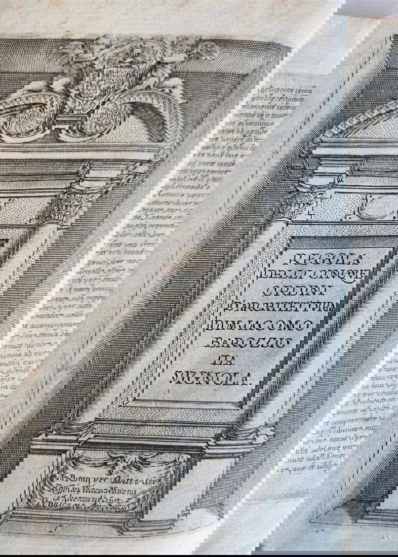 1680s ARCHITECTURE by VIGNOLA ILLUSTRATED antique Regola delli cinque ordini... - 2