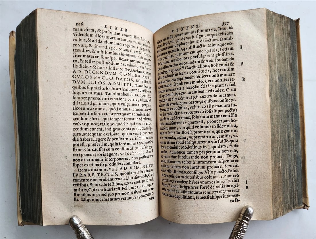 1597 16th CENTURY LAW BOOK on ROMAN COURT antique VELLUM BOUND - 10