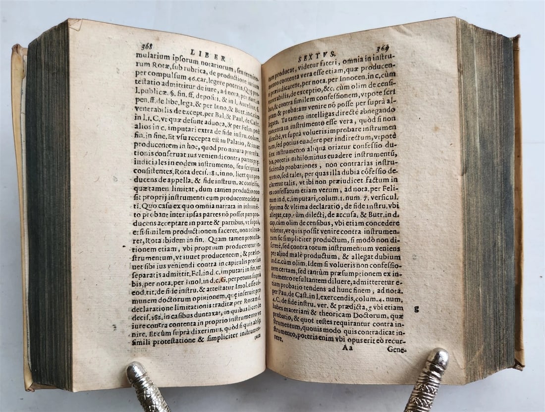 1597 16th CENTURY LAW BOOK on ROMAN COURT antique VELLUM BOUND - 11