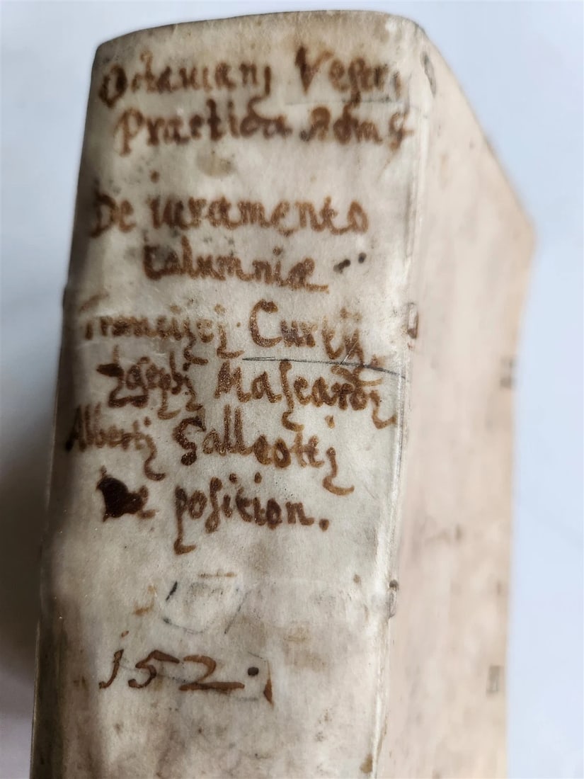 1597 16th CENTURY LAW BOOK on ROMAN COURT antique VELLUM BOUND - 12