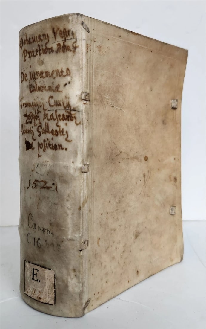 1597 16th CENTURY LAW BOOK on ROMAN COURT antique VELLUM BOUND (1 of 12)