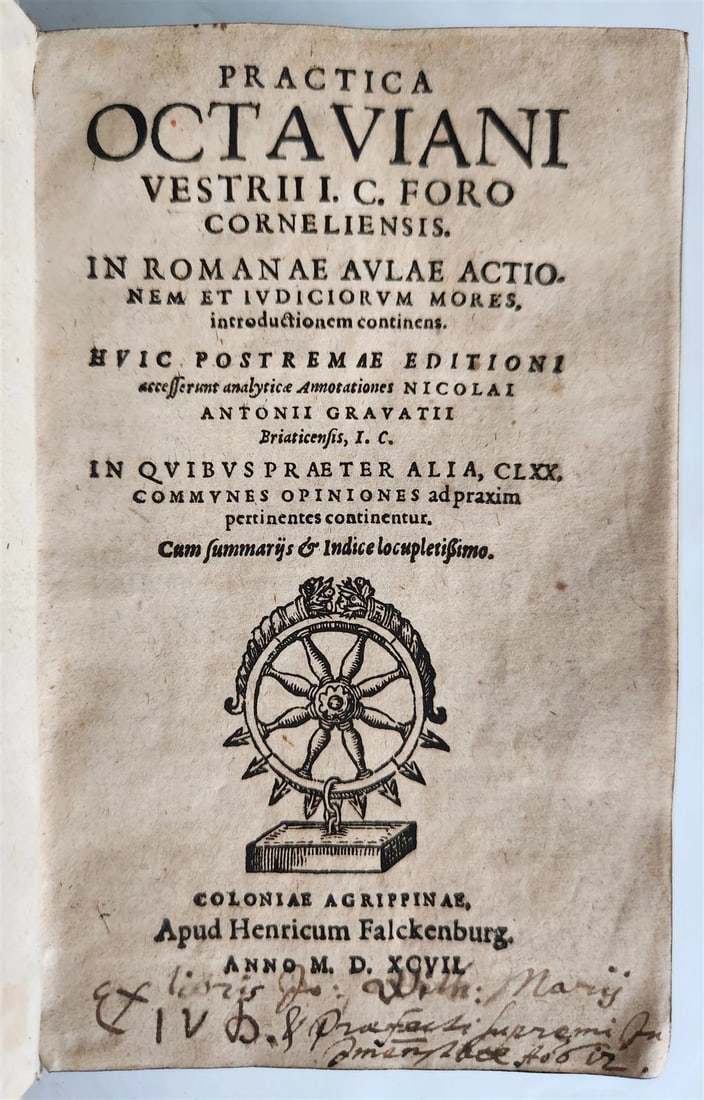 1597 16th CENTURY LAW BOOK on ROMAN COURT antique VELLUM BOUND - 3