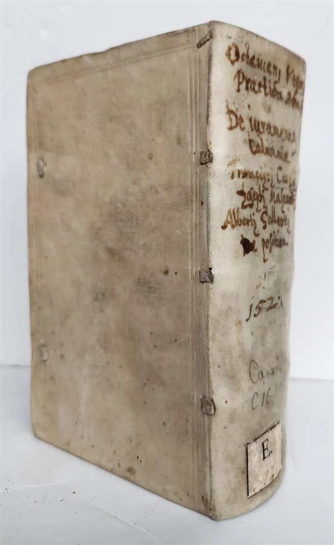 1597 16th CENTURY LAW BOOK on ROMAN COURT antique VELLUM BOUND - 5