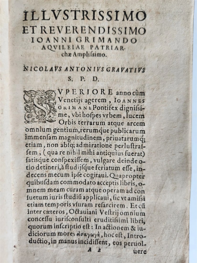 1597 16th CENTURY LAW BOOK on ROMAN COURT antique VELLUM BOUND - 7