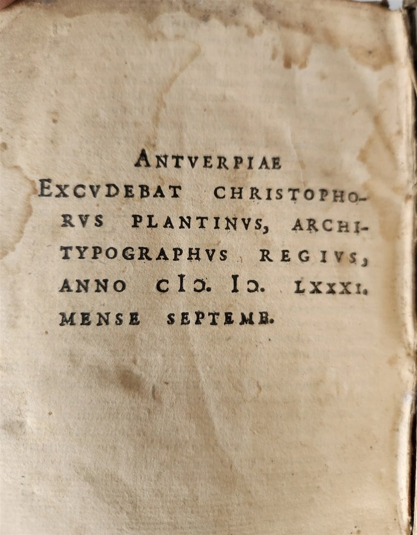 1581 SERMONS in LATIN Concionum de tempore antique PIGSKIN BINDING w/ CLASPS - 12