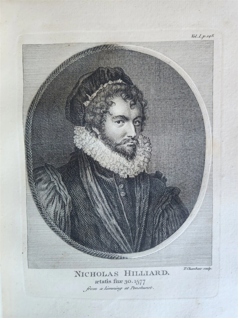 1762 ANECDOTES of PAINTING in ENGLAND antique ILLUSTRATED w/90 engravings 2 vols - 10