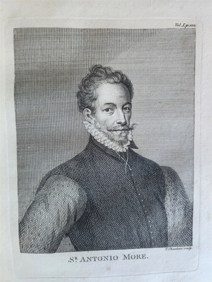 1762 ANECDOTES of PAINTING in ENGLAND antique ILLUSTRATED w/90 engravings 2 vols - 14