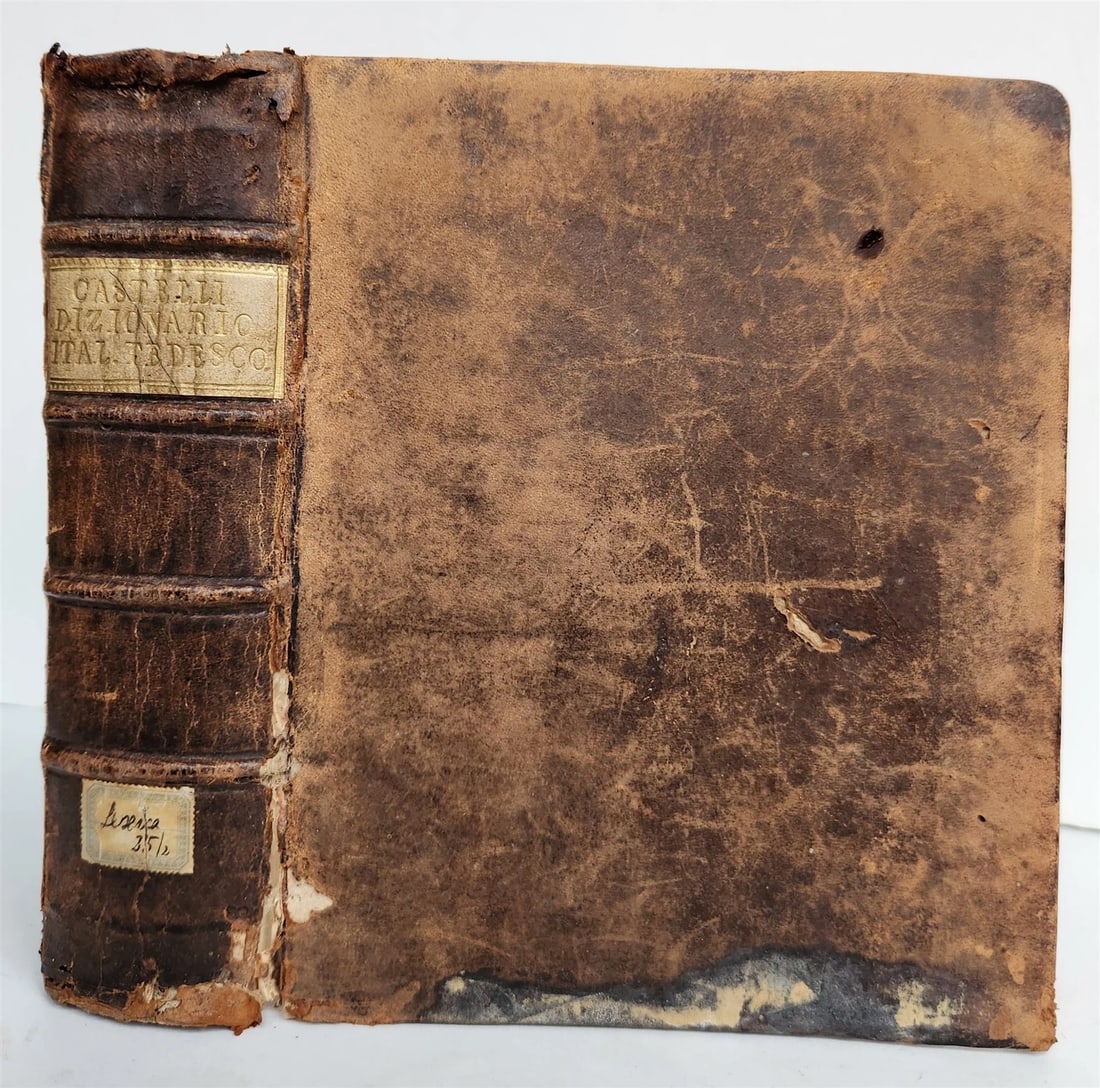 1759 ITALIAN GERMAN DICTIONARY antique Dizionario italiano-tedesco 18th CENTURY - 3