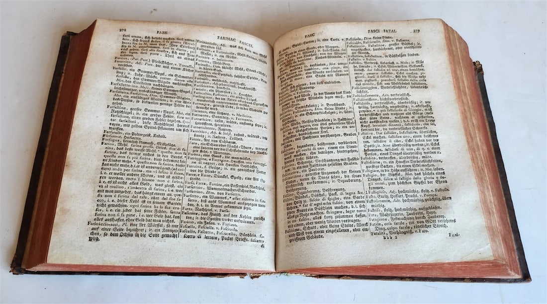 1759 ITALIAN GERMAN DICTIONARY antique Dizionario italiano-tedesco 18th CENTURY - 5