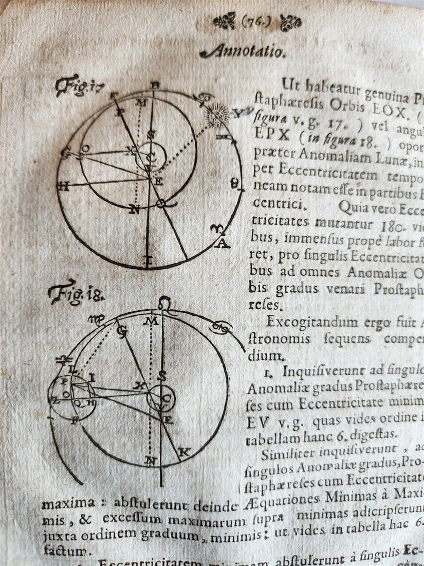 1682 ASTRONOMY ECLIPSES antique Tenebrae Summatim Illustratae Doctrina Eclipsium - 12