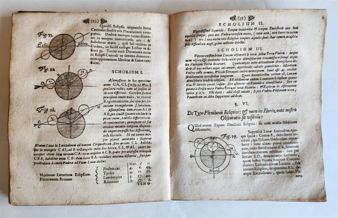 1682 ASTRONOMY ECLIPSES antique Tenebrae Summatim Illustratae Doctrina Eclipsium - 8