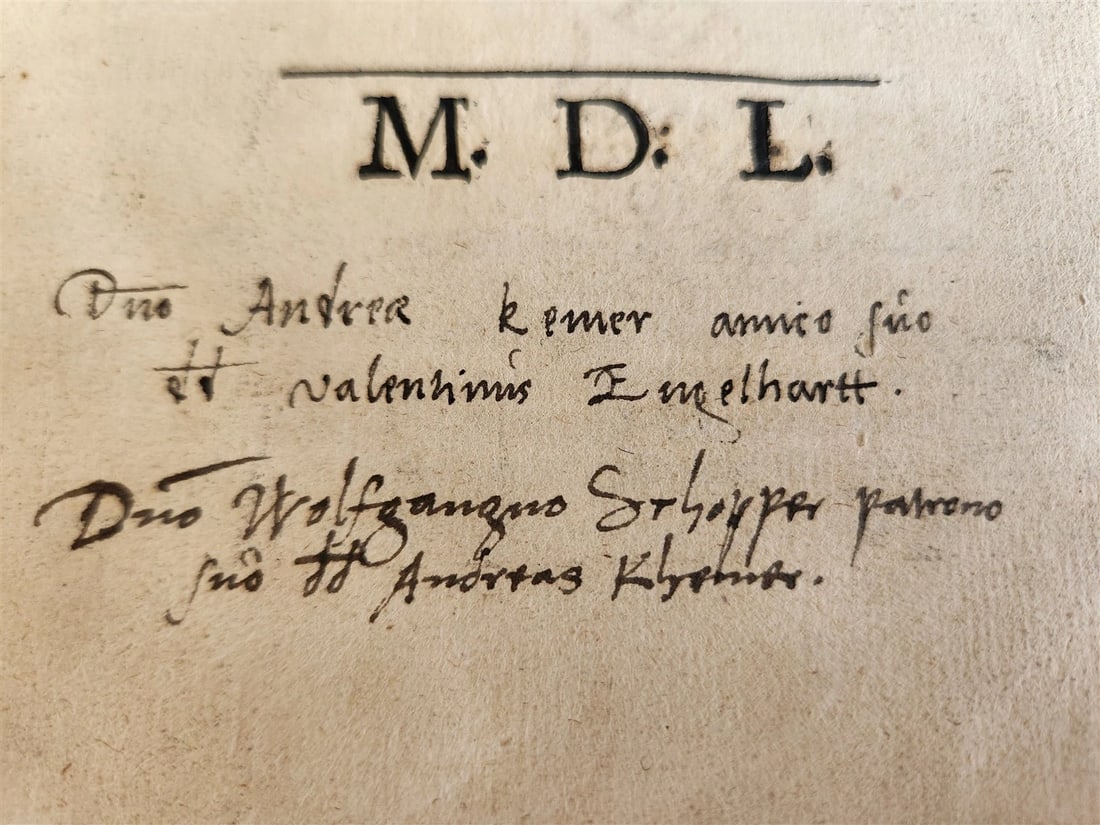 1550 SIGNED by AUTHOR Valentin Engelhardt ASTRONOMY GEOMETRY antique ILLUSTRATED - 3