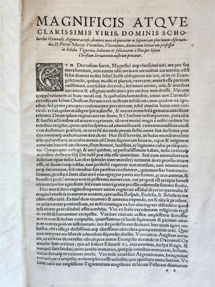 1561 COMMENTARY on BIBLE BOOK OF JUDGES by Peter Martyr Vermigli antique VELLUM - 4