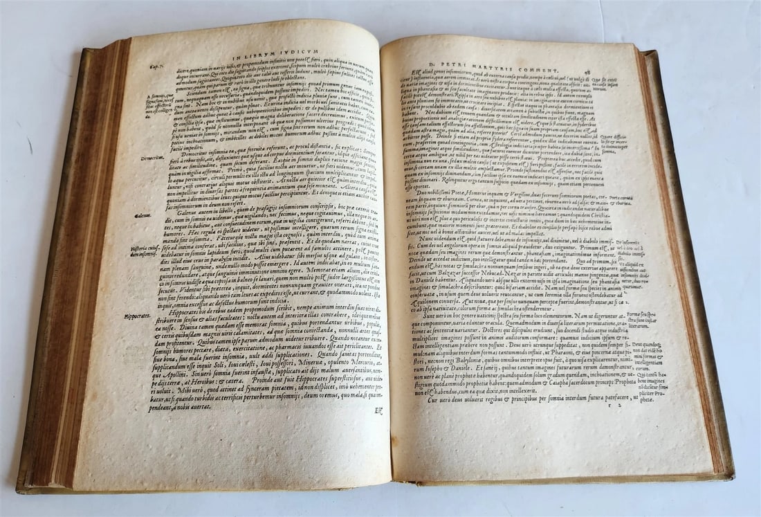 1561 COMMENTARY on BIBLE BOOK OF JUDGES by Peter Martyr Vermigli antique VELLUM - 7