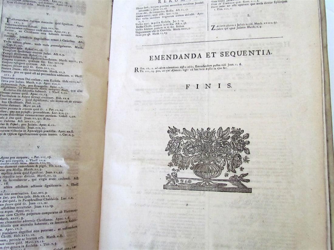 1698 BIBLE NEW TESTAMENT Novum testamentum antique VELLUM BOUND MASSIVE FOILO - 6