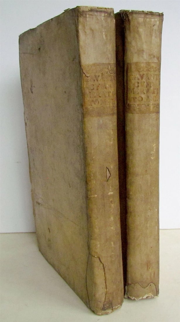 1749 2 VOLUMES THESAURUS SACRORUM RITUUM VELLUM BOUND FOLIO antique - 2
