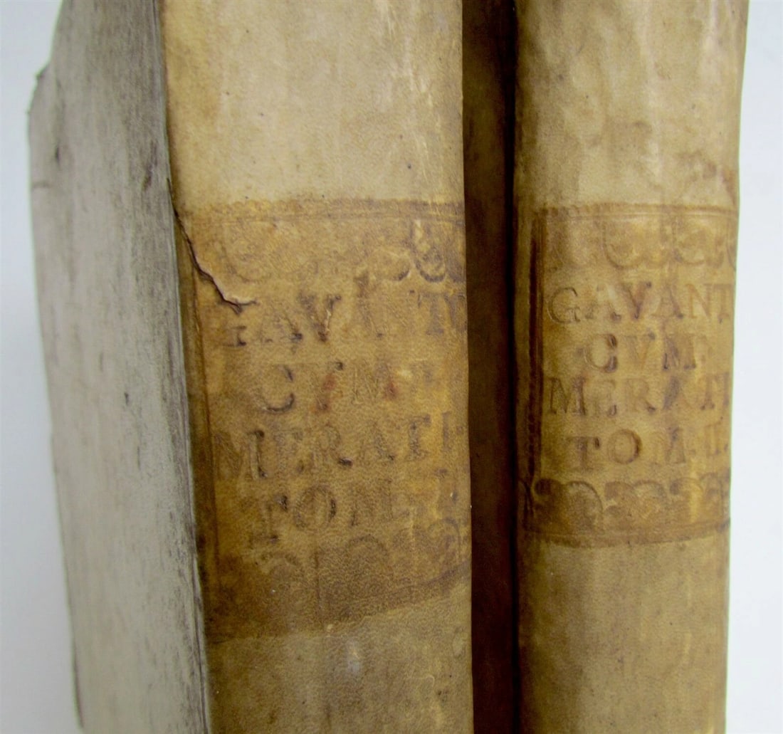 1749 2 VOLUMES THESAURUS SACRORUM RITUUM VELLUM BOUND FOLIO antique - 3