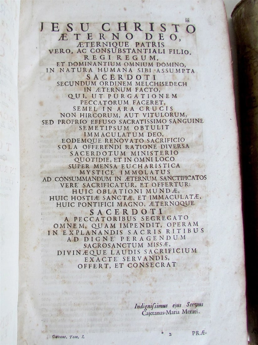 1749 2 VOLUMES THESAURUS SACRORUM RITUUM VELLUM BOUND FOLIO antique - 9