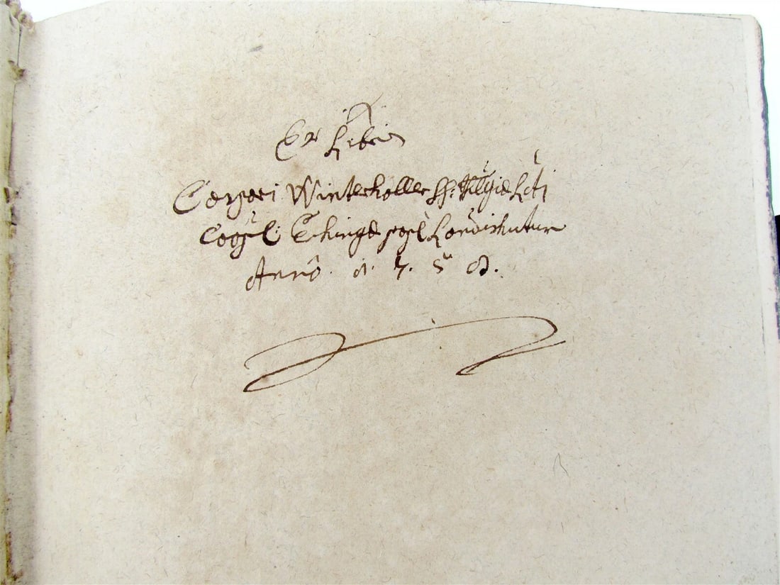 1758 SPANISH JESUIT LUDOVICI DE PONTE antique GERMAN BLINDSTAMPED PIGSKIN CLASPS - 6