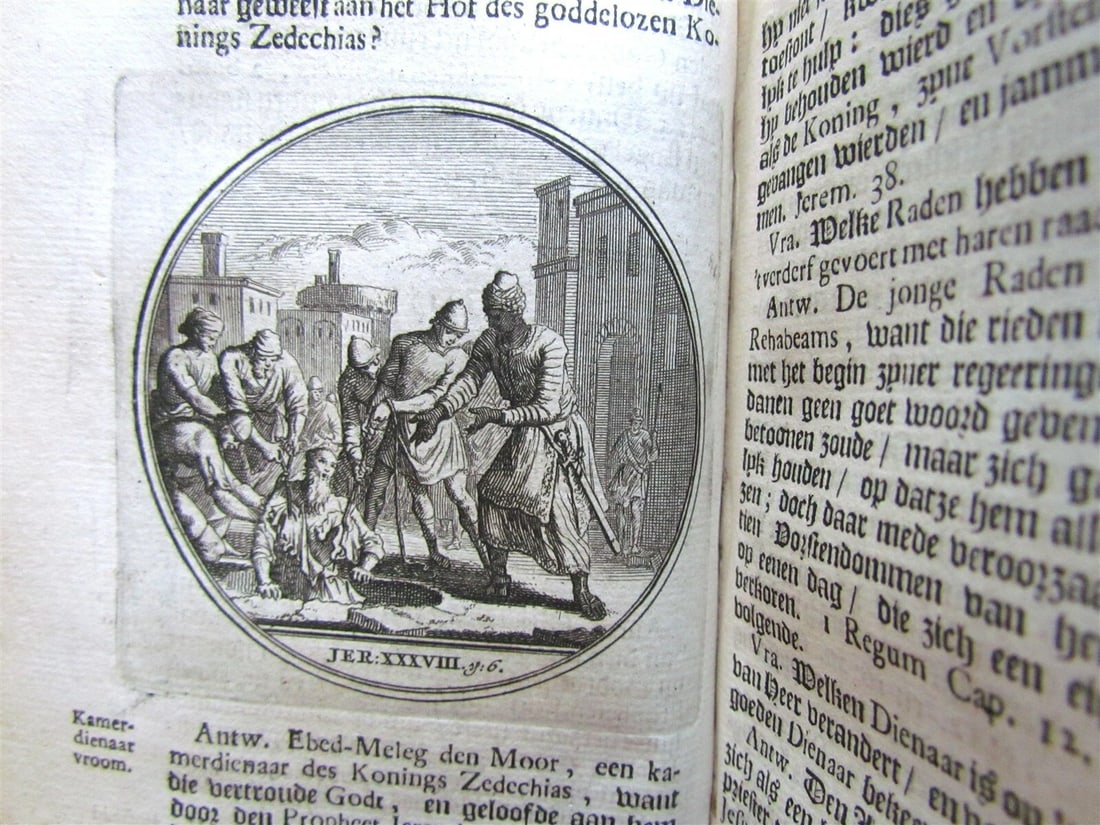 1739 NEW TESTAMENT BIBLE HISTORY ILLUSTRATED w/ 47 ENGRAVINGS antique VELLUM - 12