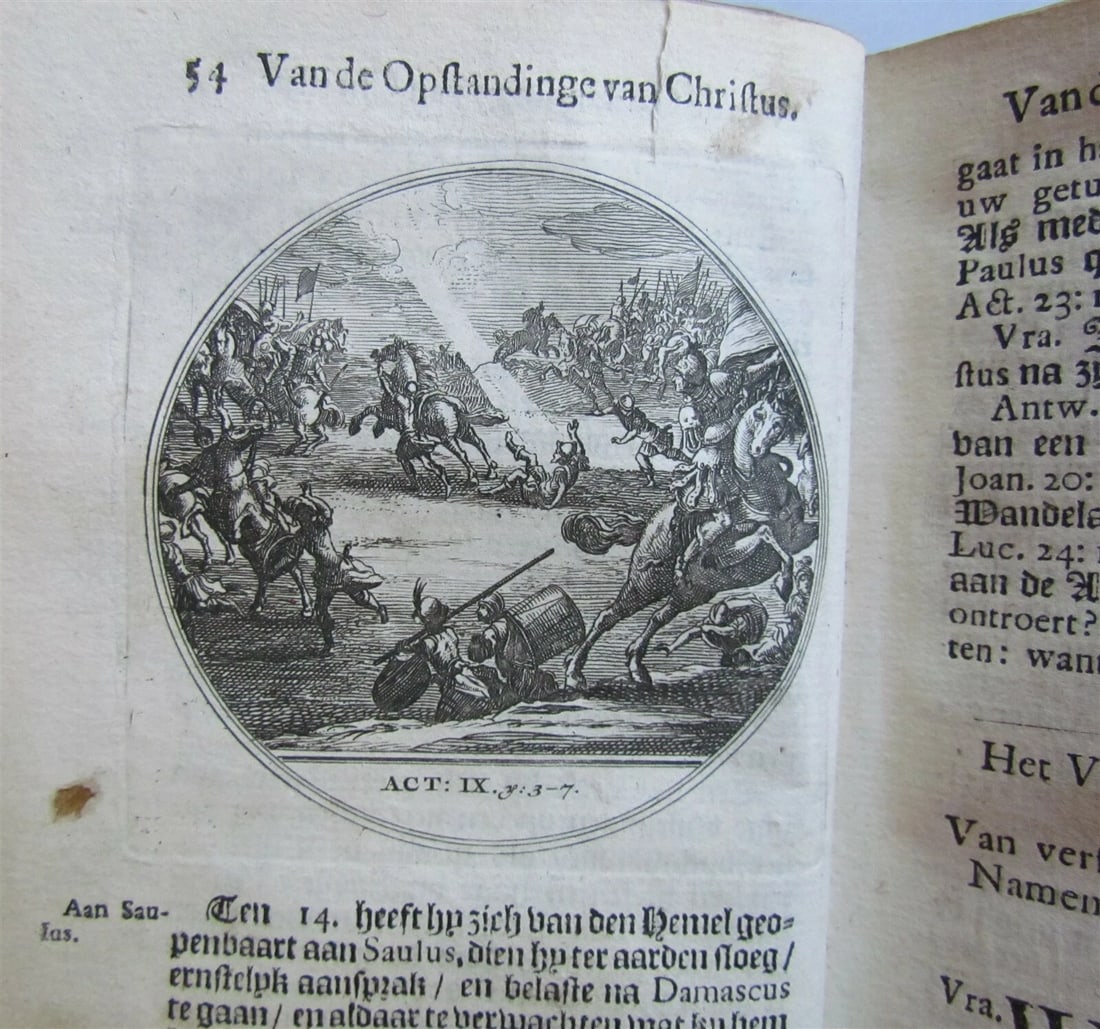 1739 NEW TESTAMENT BIBLE HISTORY ILLUSTRATED w/ 47 ENGRAVINGS antique VELLUM - 8