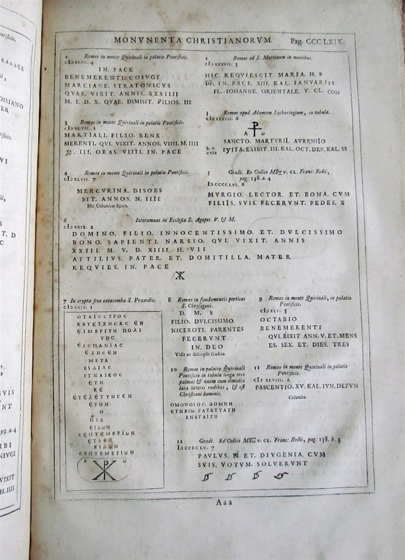1731 ANCIENT INSCRIPTIONS GREEK & LATIN antique Antiquae inscriptiones M. GUDE - 10