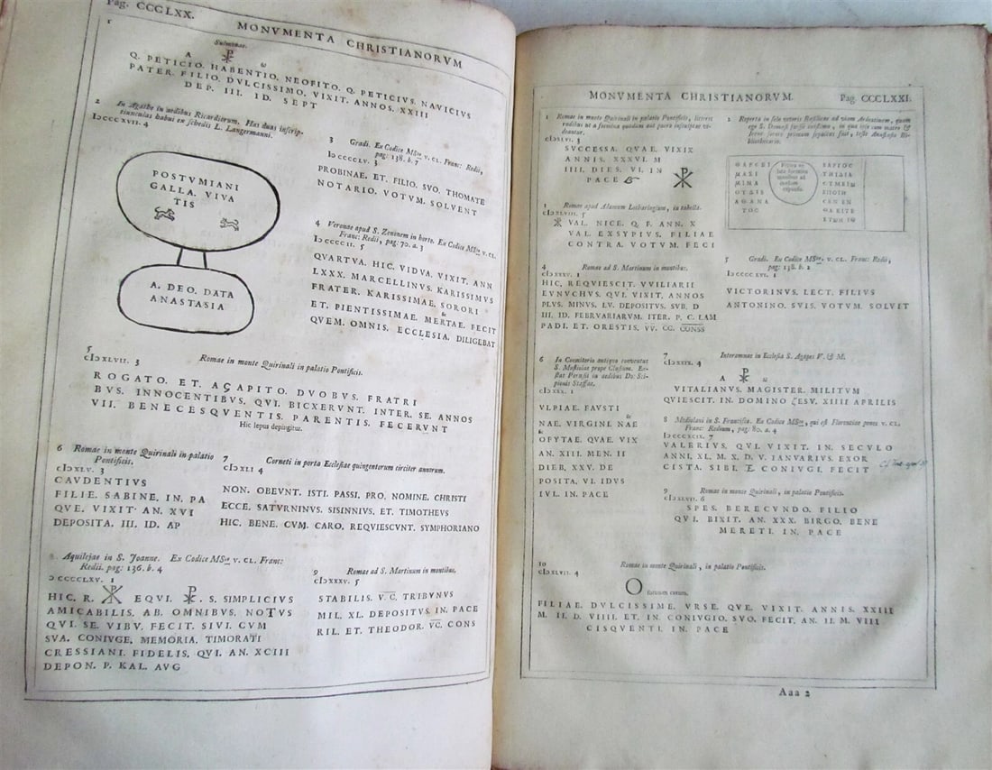 1731 ANCIENT INSCRIPTIONS GREEK & LATIN antique Antiquae inscriptiones M. GUDE - 12