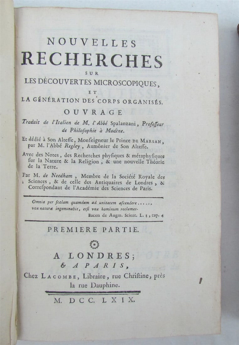 1749 METAPHYSICS PHYSICS MICROSCOPY 2 VOLUMES ILLUSTRATED antique SCIENCE - 4
