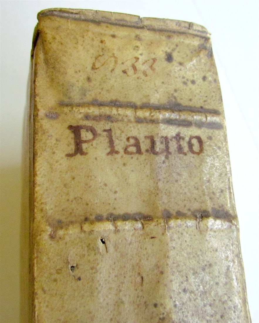 1725 M. Accii Plauti COMOEDIAE antique VELLUM BOUND - 8