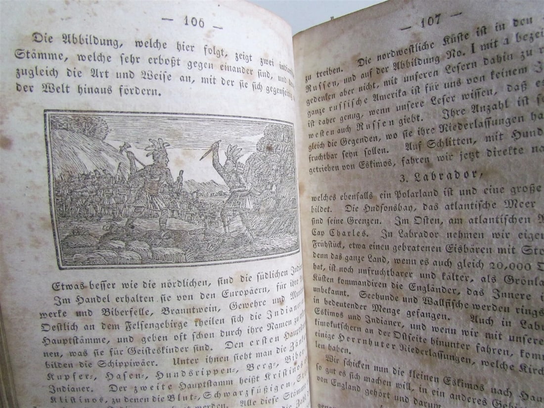 1835 DESCRIPTION OF THE WORLD antique AMERICANA Beschreibung der Welt in GERMAN - 5