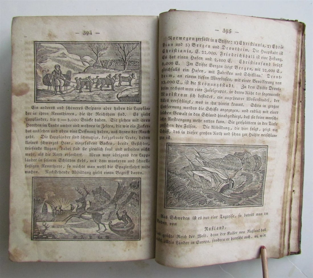 1835 DESCRIPTION OF THE WORLD antique AMERICANA Beschreibung der Welt in GERMAN - 9