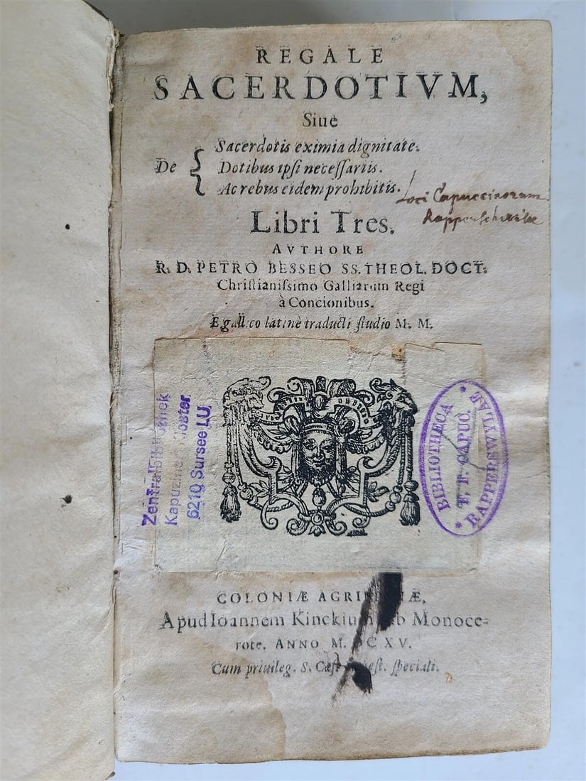 1615-1616 THEOLOGY WORKS by Pierre de Besse antique VELLUM BOUND (1 of 14)