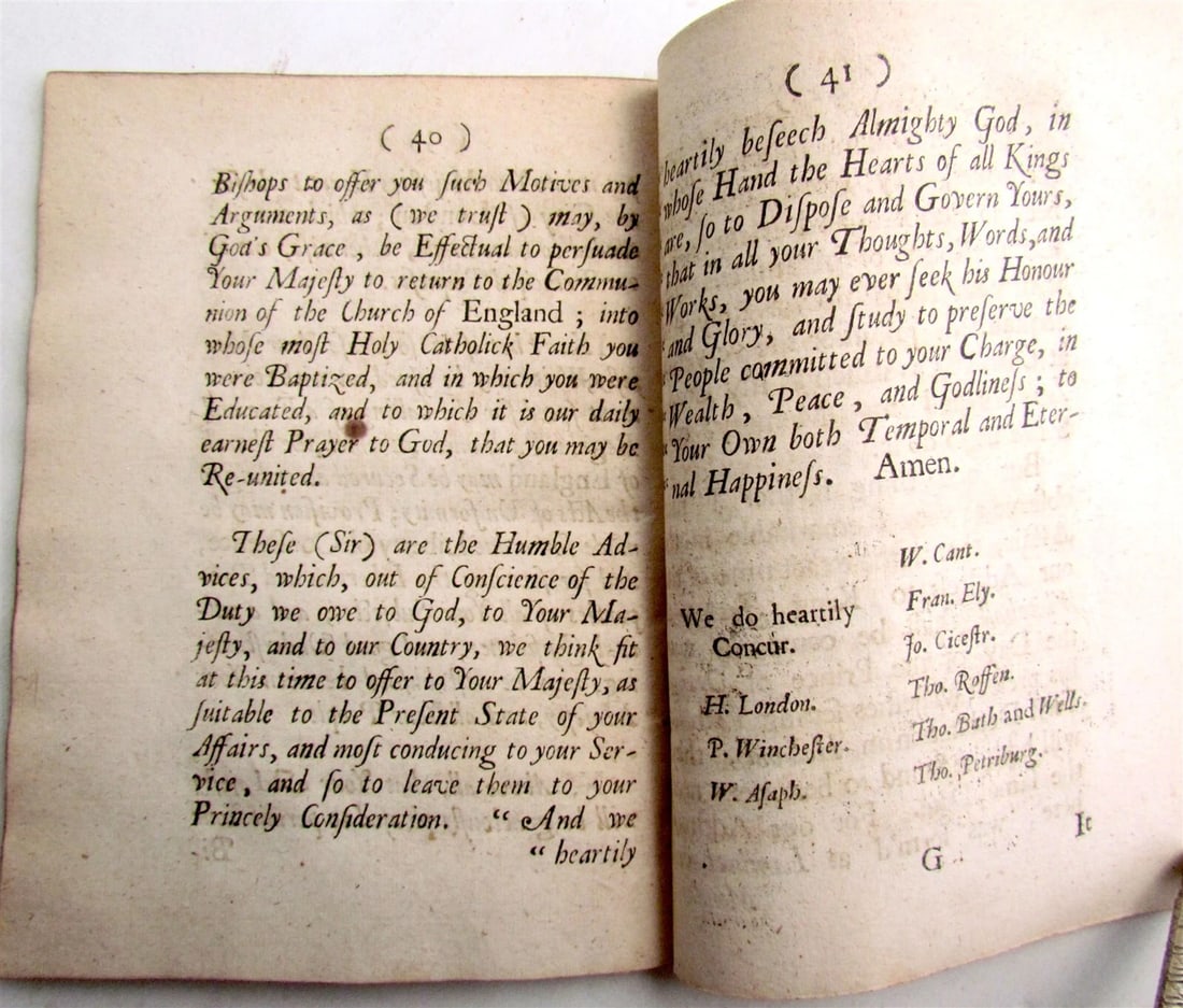 1689 BISHOP of ROCHESTER's SECOND LETTER TO LORD CHAMBERLAIN antique in ENGLISH - 4