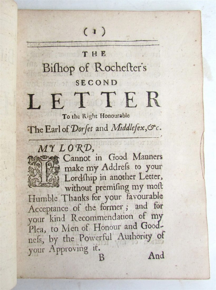 1689 BISHOP of ROCHESTER's SECOND LETTER TO LORD CHAMBERLAIN antique in ENGLISH - 5