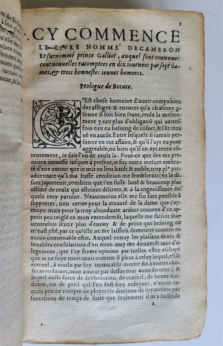 1556 LE DECAMERON by Giovanni BOCCACCIO antique RARE 16th CENTURY - 7
