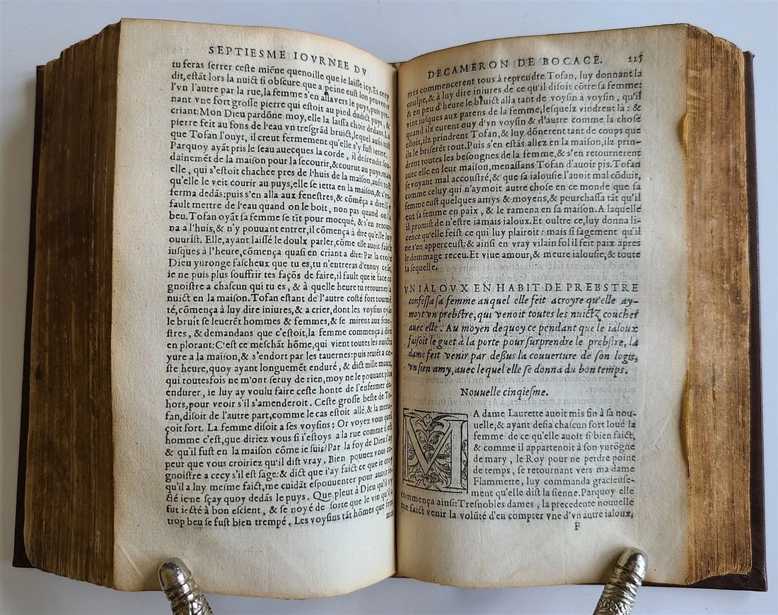 1556 LE DECAMERON by Giovanni BOCCACCIO antique RARE 16th CENTURY - 9