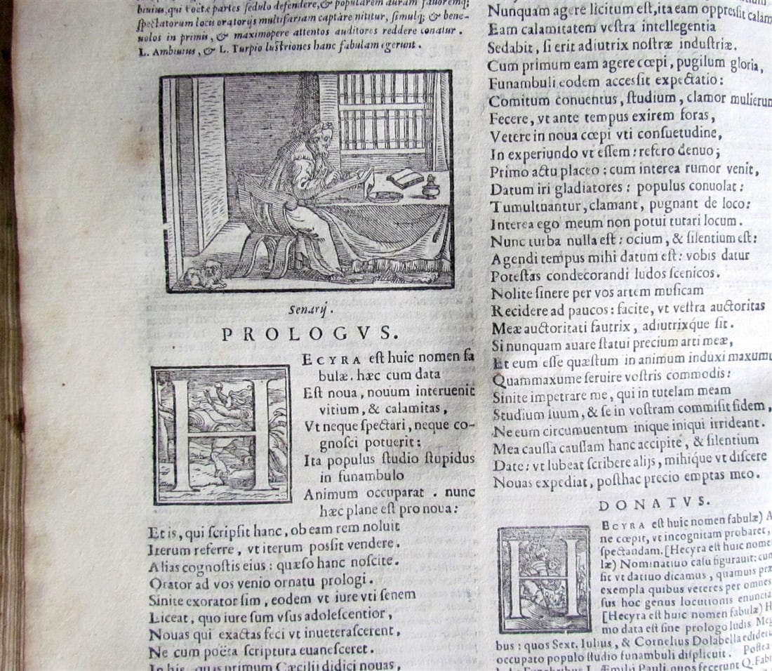 1567 COMOEDIAE SEX by TERENCE ILLUSTRATED VELLUM BINDING ANTIQUE 16th CENTURY - 12