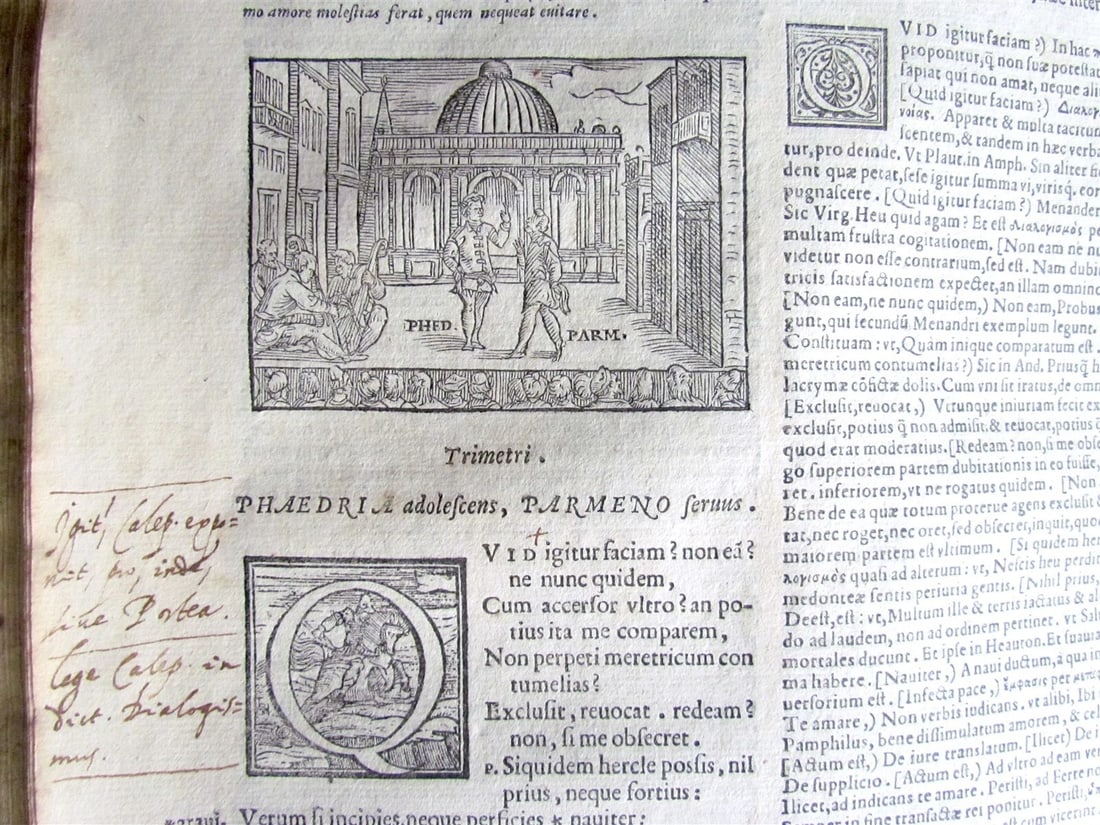 1567 COMOEDIAE SEX by TERENCE ILLUSTRATED VELLUM BINDING ANTIQUE 16th CENTURY - 7