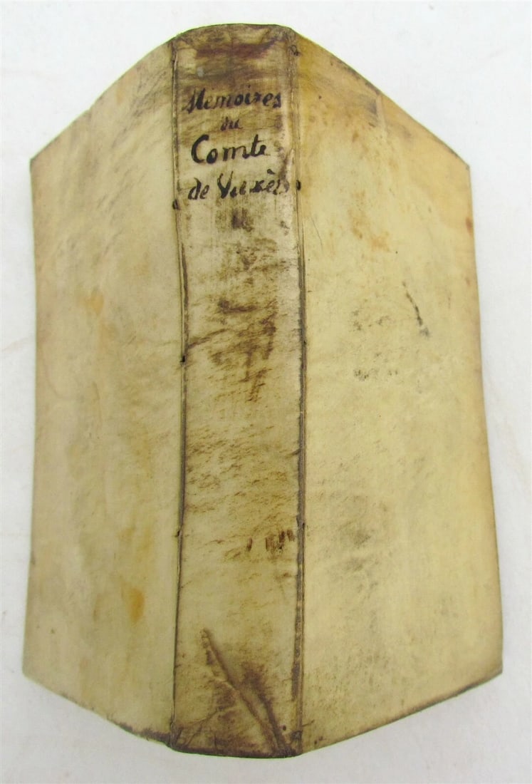 1737 MEMOIRES DU COMTE DE VAXERE OU LE FAUX RABIN antique vellum bound Judaica - 3