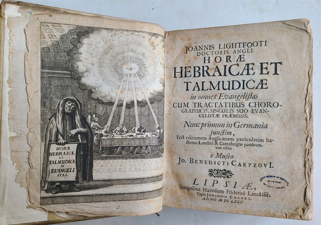 1675 Horae Hebraicae et Talmudicae by John Lightfoot antique JUDAICA - 3