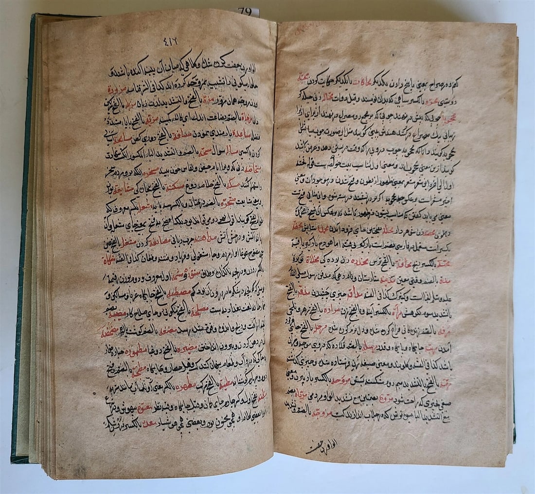 18th century ARABIC MANUSCRIPT antique ISLAMIC FARSI DICTIONARY Ghiyas al-lughat - 10