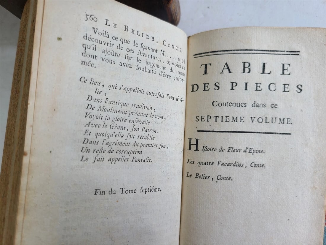 1749 BIBLIOTHEQUE DE CAMPAGNE 19 VOLUMES antique in FRENCH DECORATIVE BOUND - 8